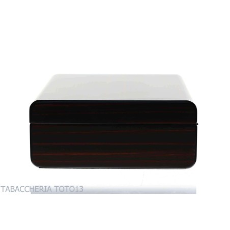 Cigar case ironwood finish rounded corners with hygrometer and humidifier - Accessories Cigar