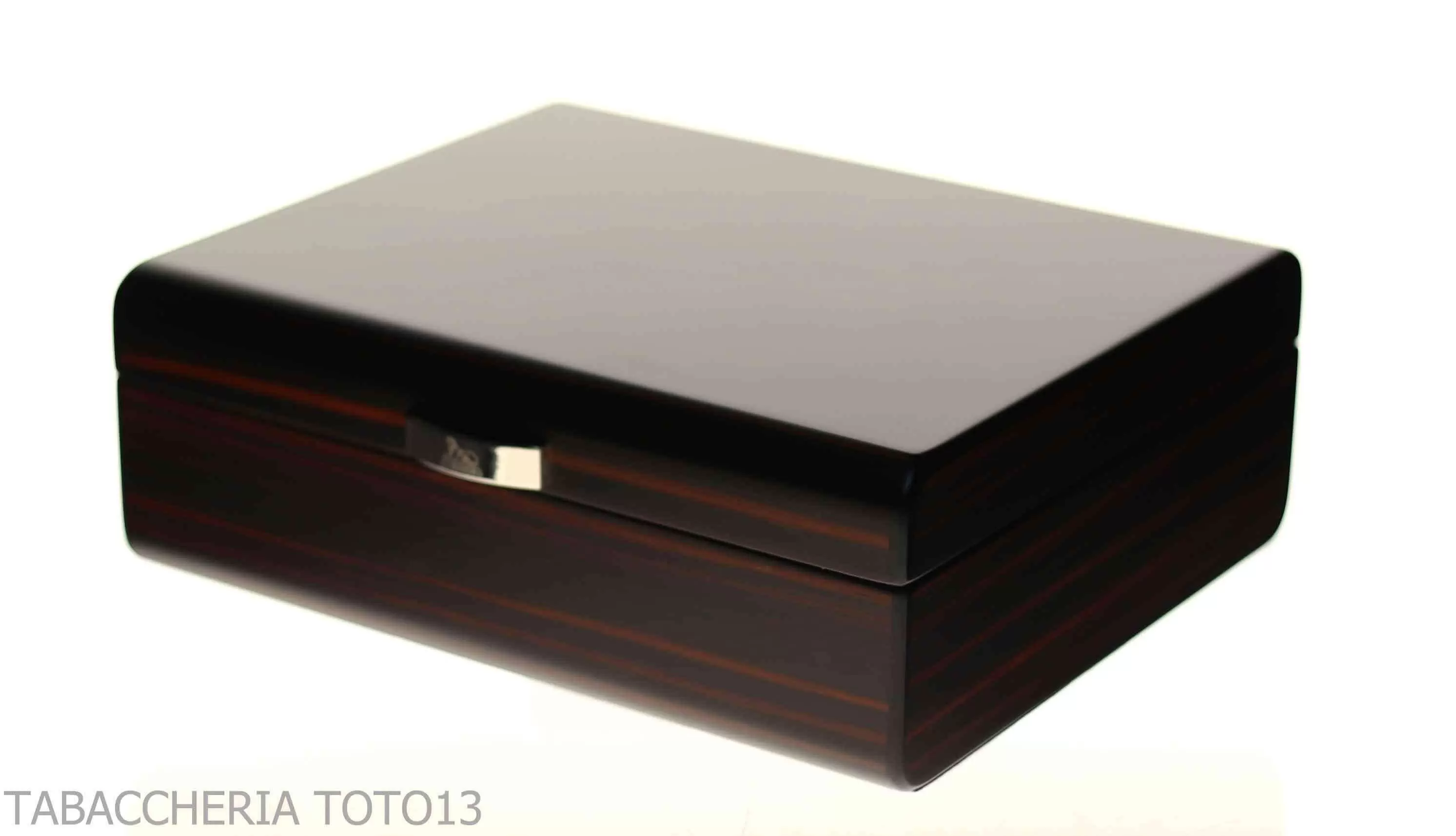 Caja de puros con acabado de madera de hierro con esquinas redondeadas