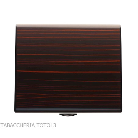 Estuche para puros acabado en madera de hierro con esquinas redondeadas con higrómetro y humidificador - Accesorios Del Cigar