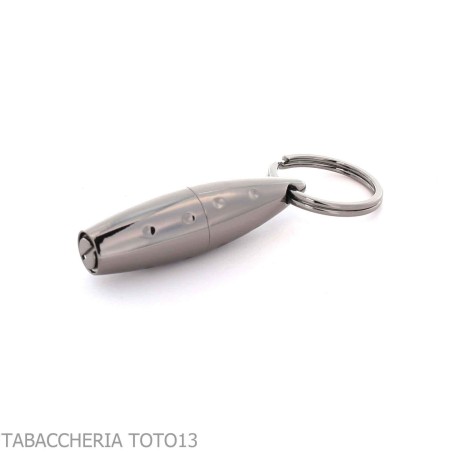Perforadora de puros Lubinski de titanio de 8 mm con forma de oliva y llavero - Accesorios Del Cigarro