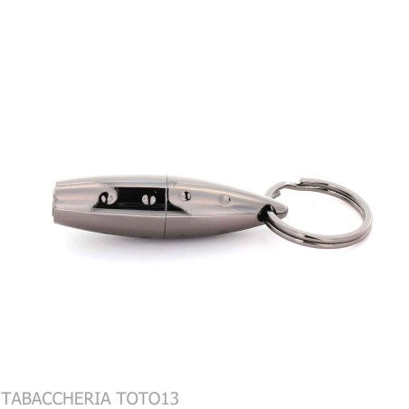 Perforadora de puros Lubinski de titanio de 8 mm con forma de oliva y llavero - Accesorios Del Cigarro