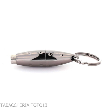 Lubinski 8-mm-Titan-Zigarrenlocher in Olivenform mit Schlüsselanhänger - Zubehör Cigar