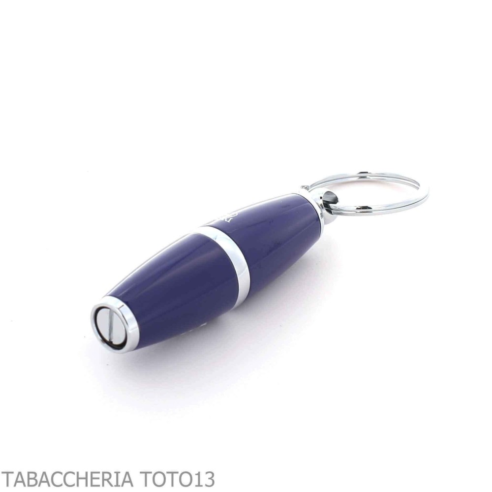Lubinski 8-mm-Oliven-Zigarrenlocher, blauer Lack, mit Schlüsselring - Zubehör Cigar
