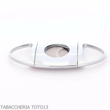 Cortador de puros ovalado de acero inoxidable redondeado cromado pulido - Accesorios Del Cigarro