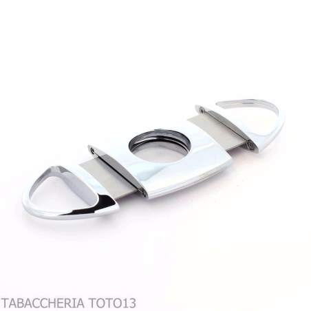 Cortador de puros ovalado de acero inoxidable redondeado cromado pulido - Accesorios Del Cigarro