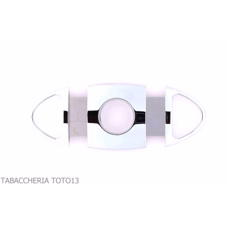 Cortador de puros ovalado de acero inoxidable redondeado cromado pulido - Accesorios Del Cigarro