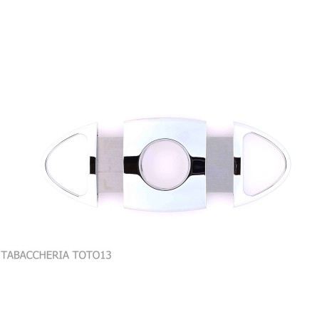 Coupe-cigare ovale en acier inoxydable arrondi chromé poli - Accessoires Cigare - Métal