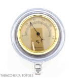 Steel tobacco holder jar with hygrometer and humidifier - Accessories for tobacco pipes - Metal