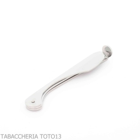 Cuillère cure-pipe longue et fine en inox trois usages - Accessoires pour pipes - Métal