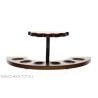 Rack in walnut half-moon pipe holder six places - Lubinski