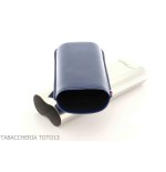 Estuche de cigarros St. Dupont en metal y cuero azul 2 lugares - Cajas de cigarros de bolsillo
