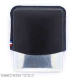 St. Dupont Derby Zigarillos Etui aus Metall und schwarzem Leder mit Dekoration 8 Plätze - Zubehör Für Zigaretten Und Rolling