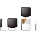 St. Dupont custodia per cigarillos in metallo e pelle nera 8 posti - Accessori Per Sigarette e Rolling