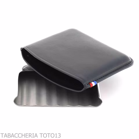 St. Dupont custodia per cigarillos in metallo e pelle nera 8 posti - Accessori Per Sigarette e Rolling