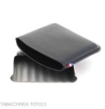 St. Dupont custodia per cigarillos in metallo e pelle nera 8 posti - Accessori Per Sigarette e Rolling