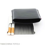 St. Dupont custodia per cigarillos in metallo e pelle nera 8 posti - Accessori Per Sigarette e Rolling