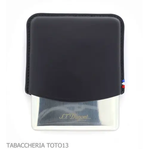 Etui à cigarillos St. Dupont en métal et cuir noir 8 places - Accessoires Pour Cigarettes et Rolling - Métal
