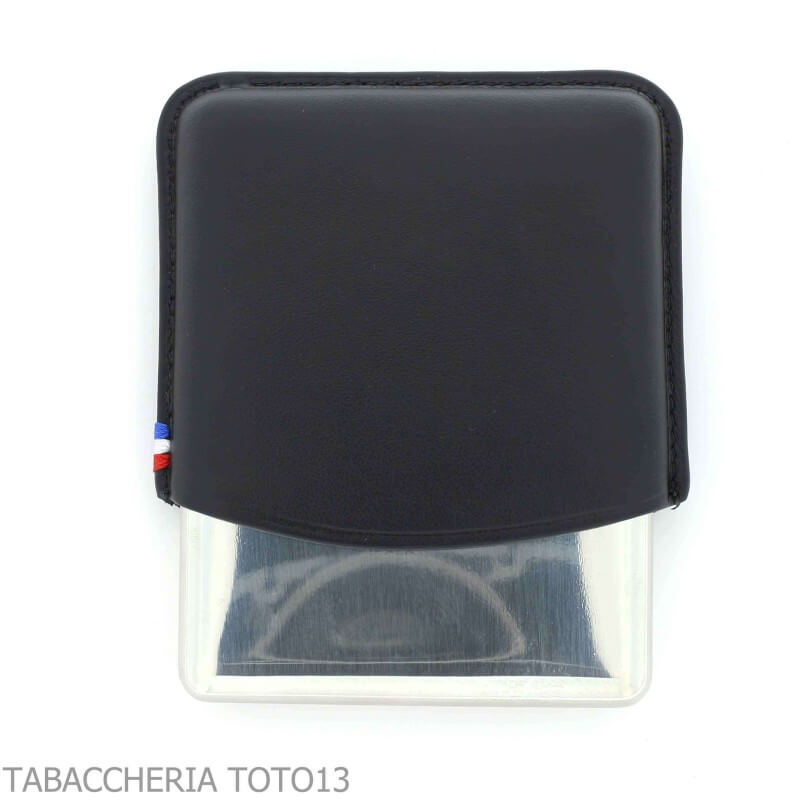 St. Dupont cigarillos case in metal and black leather 8 places - S.t. Dupont