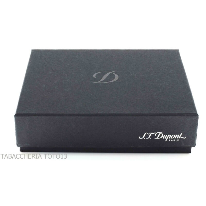 St. Dupont cigarillos case in metal and black leather 8 places - S.t. Dupont