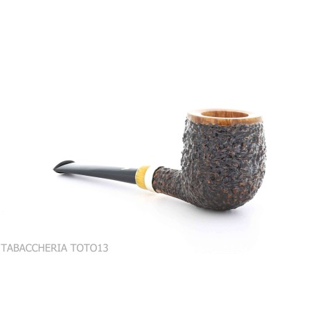 Pipe Fiamma di Re Billiard in briar partially rustic - Tobacco Pipes - Natural root