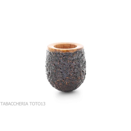 Pipe Fiamma di Re Billiard in briar partially rustic - Tobacco Pipes - Natural root