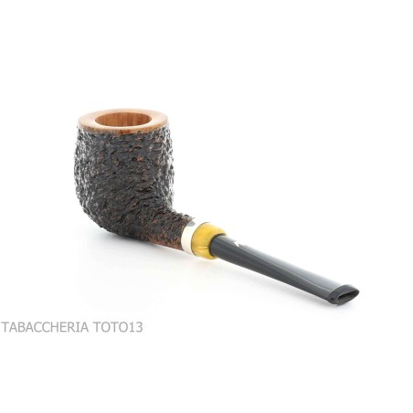 Pipe Fiamma di Re Billiard in briar partially rustic - Tobacco Pipes - Natural root