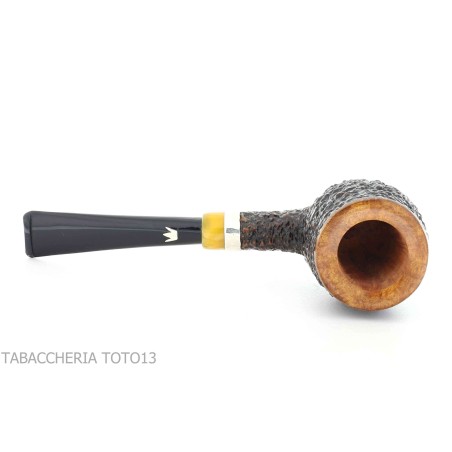 Pipe Fiamma di Re Billiard in briar partially rustic - Tobacco Pipes - Natural root