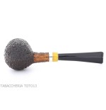 Pipe Fiamma di Re Billiard in briar partially rustic - Tobacco Pipes - Natural root