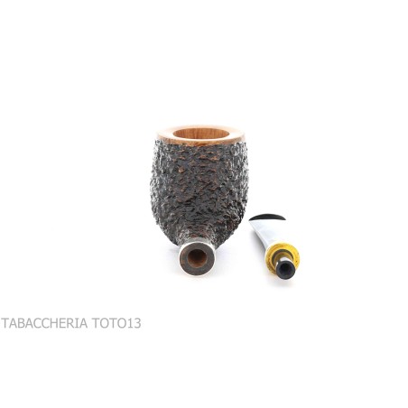 Pipe Fiamma di Re Billiard in briar partially rustic - Tobacco Pipes - Natural root