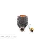 Pipe Fiamma di Re Billiard in briar partially rustic - Tobacco Pipes - Natural root