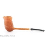 Flame of King pipe Pencil series Freehand shape in sandblasted briar - Tobacco Pipes - Natural root