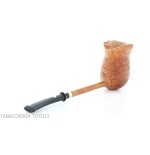 Flame of King pipe Pencil series Freehand shape in sandblasted briar - Tobacco Pipes - Natural root