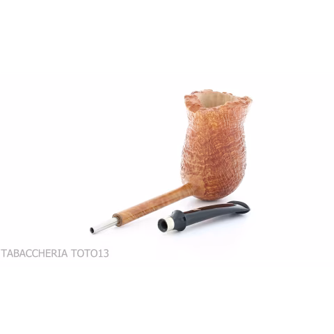 Flame of King Pipe Serie de lápices en brezo pulido con chorro de arena - Pipas de Tabaco