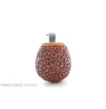 Fiamma di Re Erica bent Apple shape in rustic briar - Tobacco Pipes - Natural root