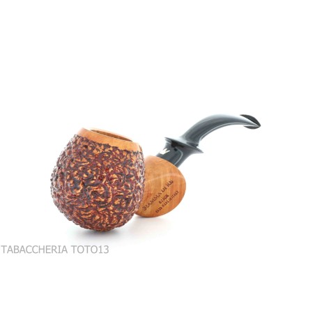 Fiamma di Re Erica bent Apple shape in rustic briar - Tobacco Pipes - Natural root