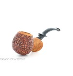 Fiamma di Re Erica forme pomme courbée en bruyère rustique - Pipe Pour le Tabac - Racine naturelle