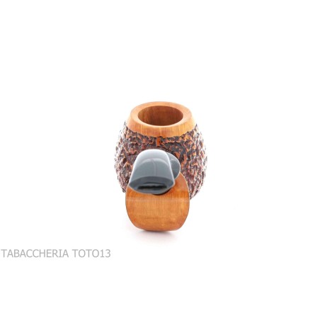 Fiamma di Re Erica bent Apple shape in rustic briar - Tobacco Pipes - Natural root