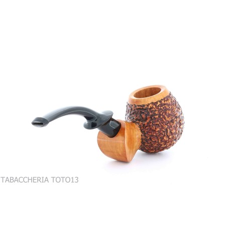Fiamma di Re Erica bent Apple shape in rustic briar - Tobacco Pipes - Natural root
