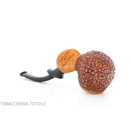 Fiamma di Re Erica forme pomme courbée en bruyère rustique - Pipe Pour le Tabac - Racine naturelle