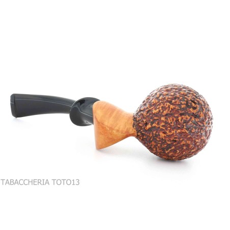 Fiamma di Re Erica bent Apple shape in rustic briar - Tobacco Pipes - Natural root