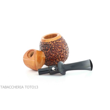 Fiamma di Re Erica bent Apple shape in rustic briar - Tobacco Pipes - Natural root