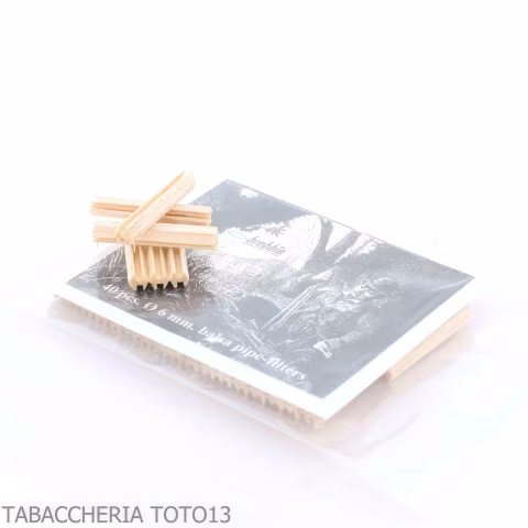 Filtros de balsa 6 mm de Brebbia paquete individual de 40 uds. - Accesorios para pipas de tabaco