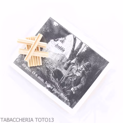 Filtros de balsa 6 mm de Brebbia paquete individual de 40 uds. - Accesorios para pipas de tabaco