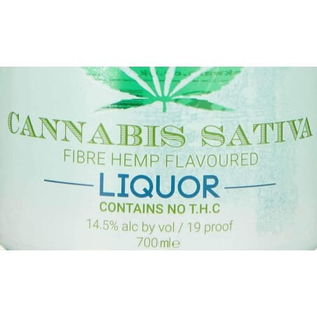 Cannabis Sativa liquor contains no T.H.C. Vol.14,5 Cl.70Licores y amargo