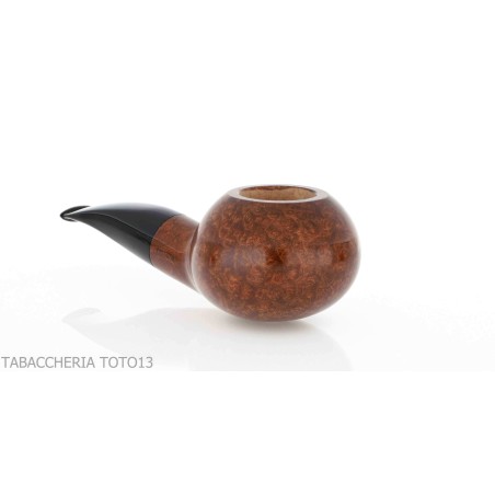 Brebbia Pipe Fat Bob nogal pulido, mod.2112 boquilla ligeramente curvada - Pipas de Tabaco