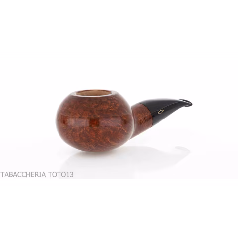 Pipe Brebbia Fat Bob polished walnut, slightly curved mouthpiece mod.2112 - Tobacco Pipes - Natural root