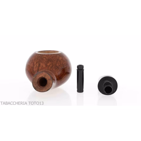 Pipe Brebbia Fat Bob polished walnut, slightly curved mouthpiece mod.2112 - Tobacco Pipes - Natural root