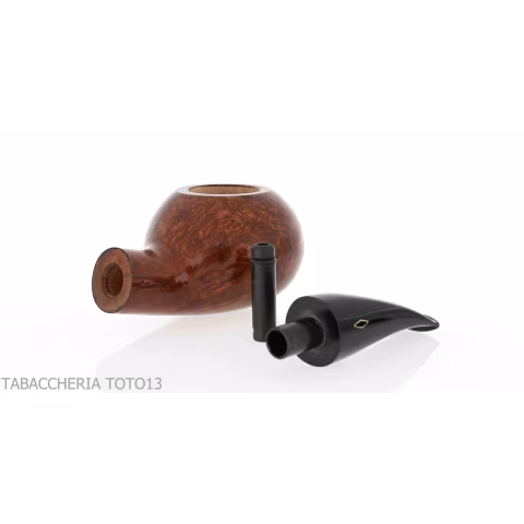Pipe Brebbia Fat Bob polished walnut, slightly curved mouthpiece mod.2112 - Tobacco Pipes - Natural root