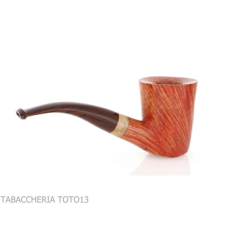 Tom Spanu bent doublin pipe in briar Erica Scoparia Sarda - Tom Spanu pipe