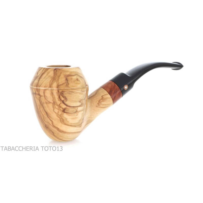 Pipa de olivo de billar doblada de Tom Spanu - Tom Spanu pipe